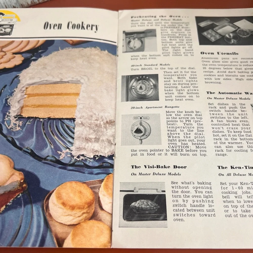 Vintage 1949 Kenmore Electric‎ Cooking Cookbook Sears Roebuck Recipes Manual